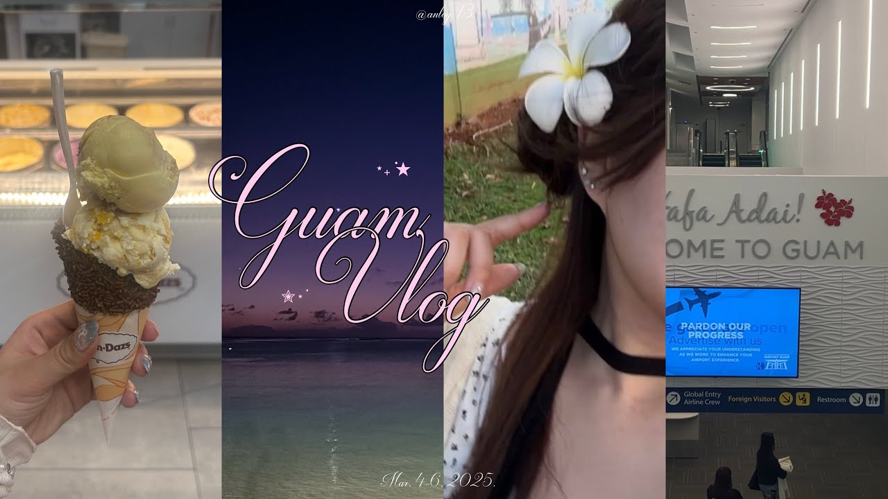 Guam Vlog 🌺) 4日間で楽しいこと詰め込んだ卒業旅行｡:.ﾟஐ⋆* &bull; 毎日アサイー生活🫐♫ &bull; 夢だったイルカウォッチング🐬⋆˖ ࣪⭑