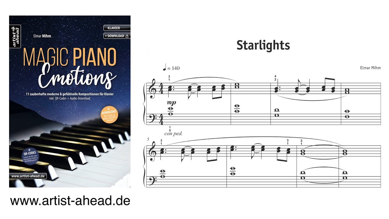 Starlights - aus dem neuen Spielbuch für Klavier „Magic Piano Emotions“ von Elmar Mihm