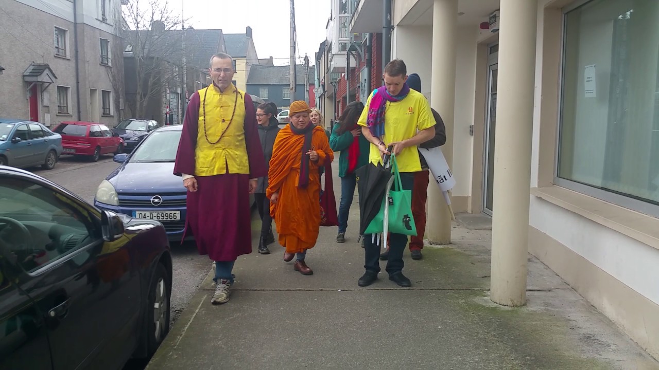 Mindful Walking Meditation in St Patricks Day Parade Cork