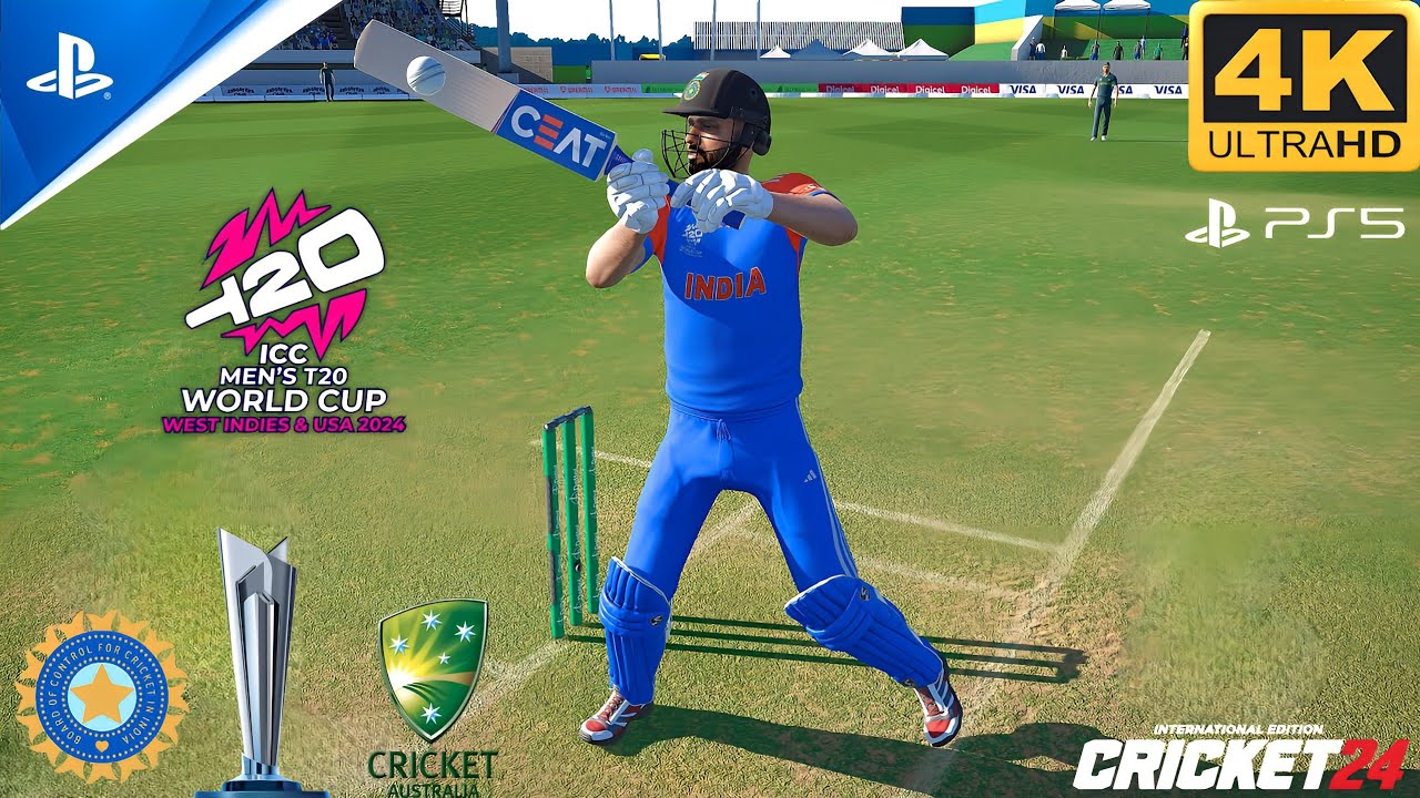Cricket 24 (PS5) GamePlay : India vs Australia T20 World Cup Match in Cricket 24 || Ar Games League