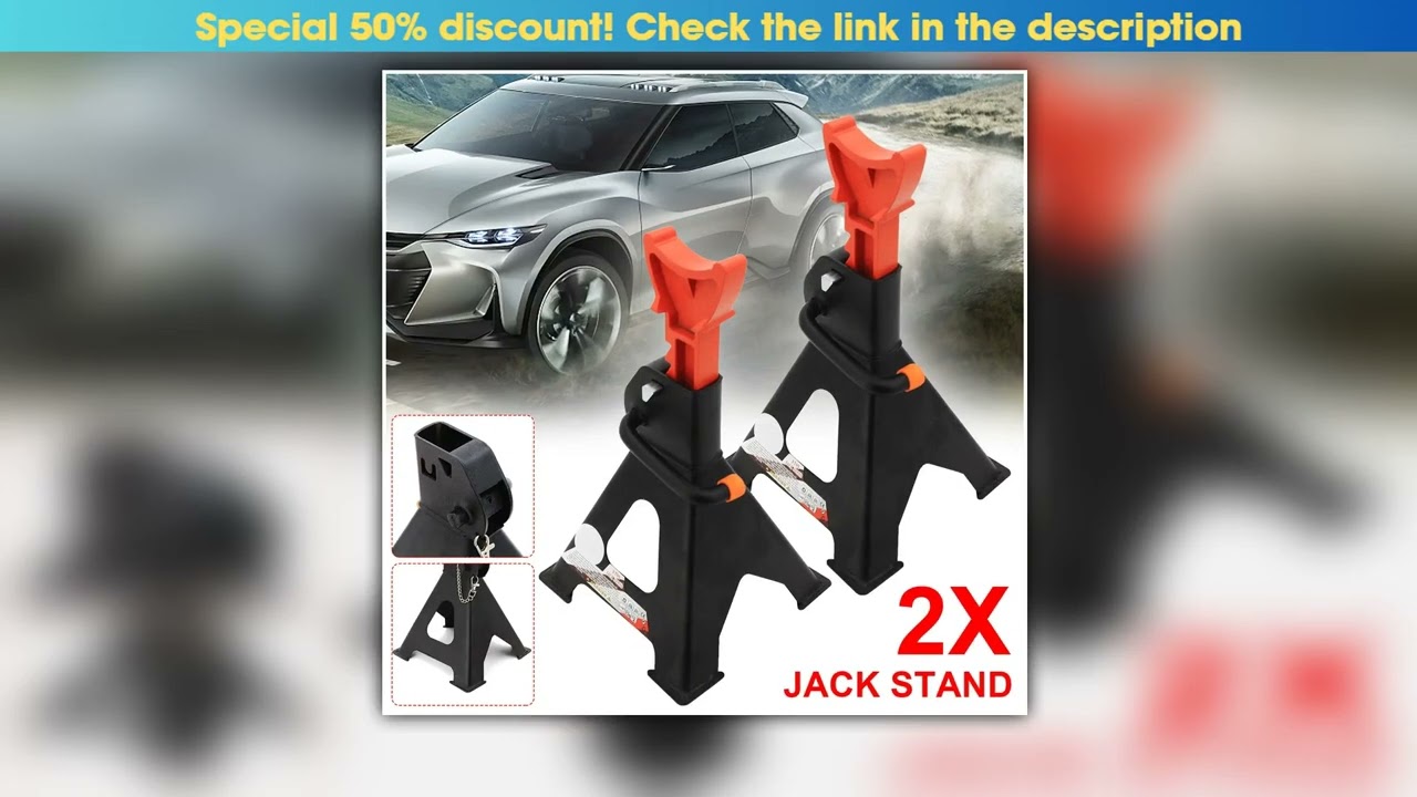 Safety Jack Standards 3 Ton6613 lbs Capacity Steel Jack Stands Double Locking Support for Cars SUV
