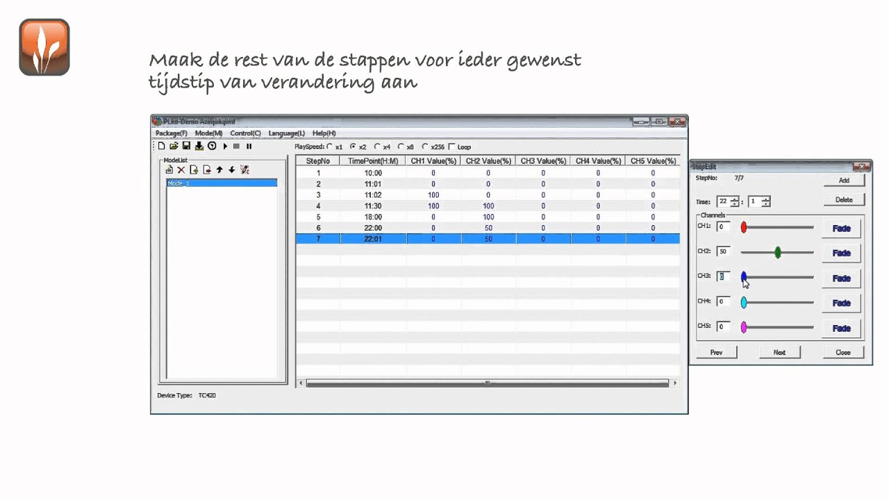 Dagprogramma maken met de LED computer