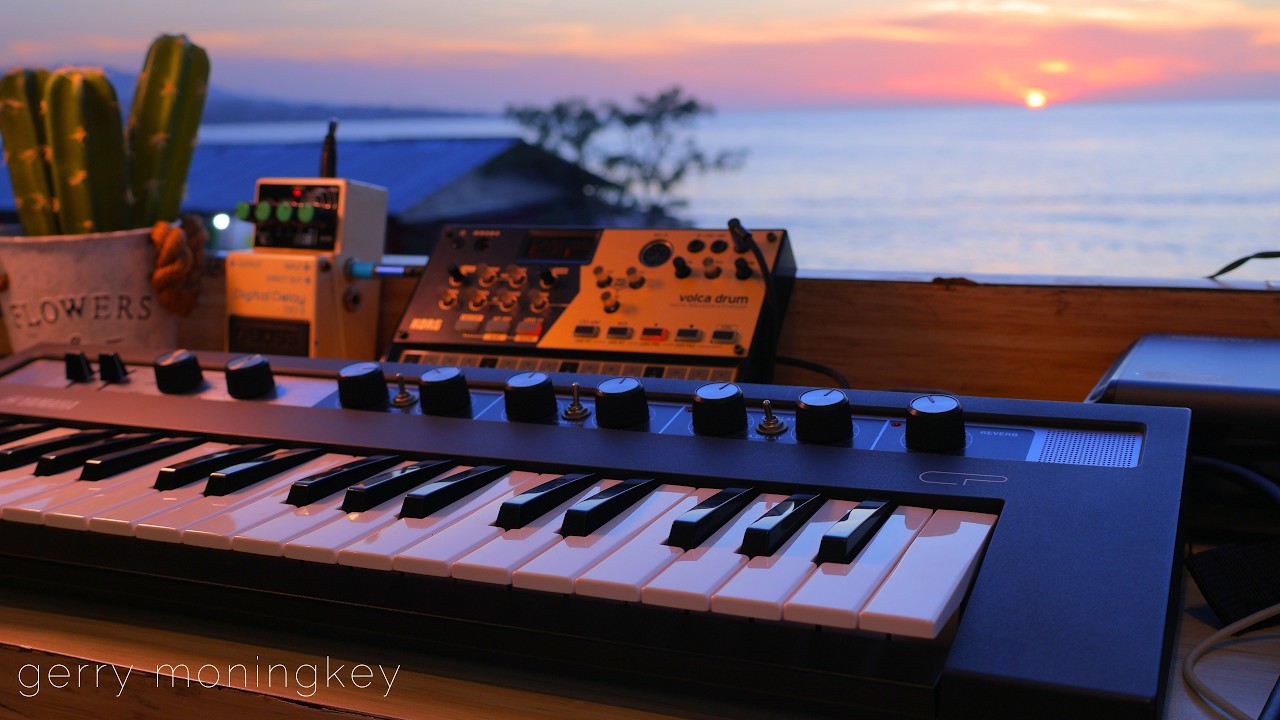 Albatross | Yamaha Reface CP ft. Korg Volca Drum | Bossa Jam at Sunset