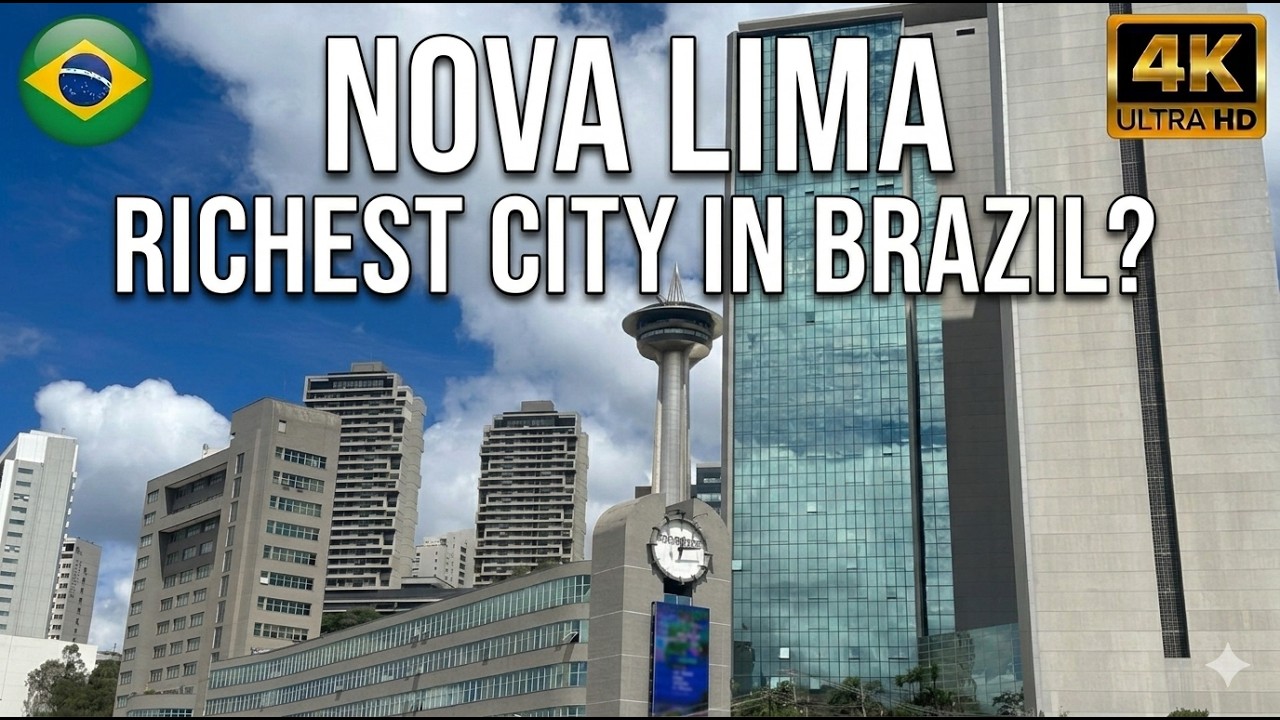 The Richest City in Brazil? Nova Lima: Alameda Oscar Niemeyer Saturday Morning Walk [4K]