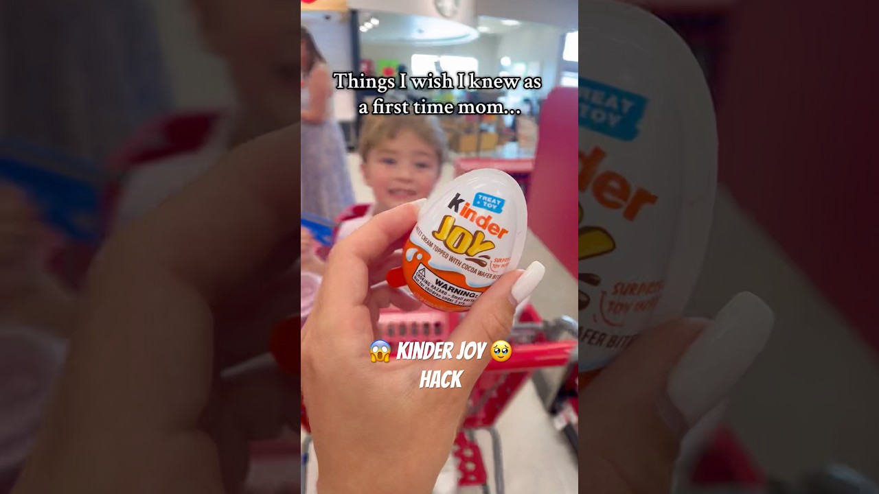 Moms you need to try this..🥹 #momblogger #kinderjoy #kinder #egg #kids #parenthack  #viralshort