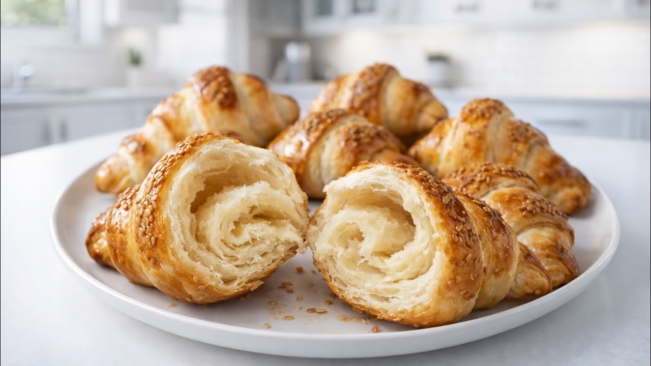 I Made Real Croissants at Home.The Flake Is Unreal. | Buttery, Flaky, Perfect  