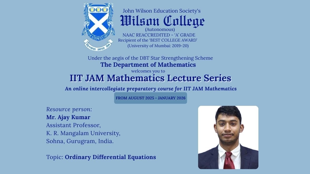 Day 39: Ordinary Differential Equations by Mr. Ajay Kumar