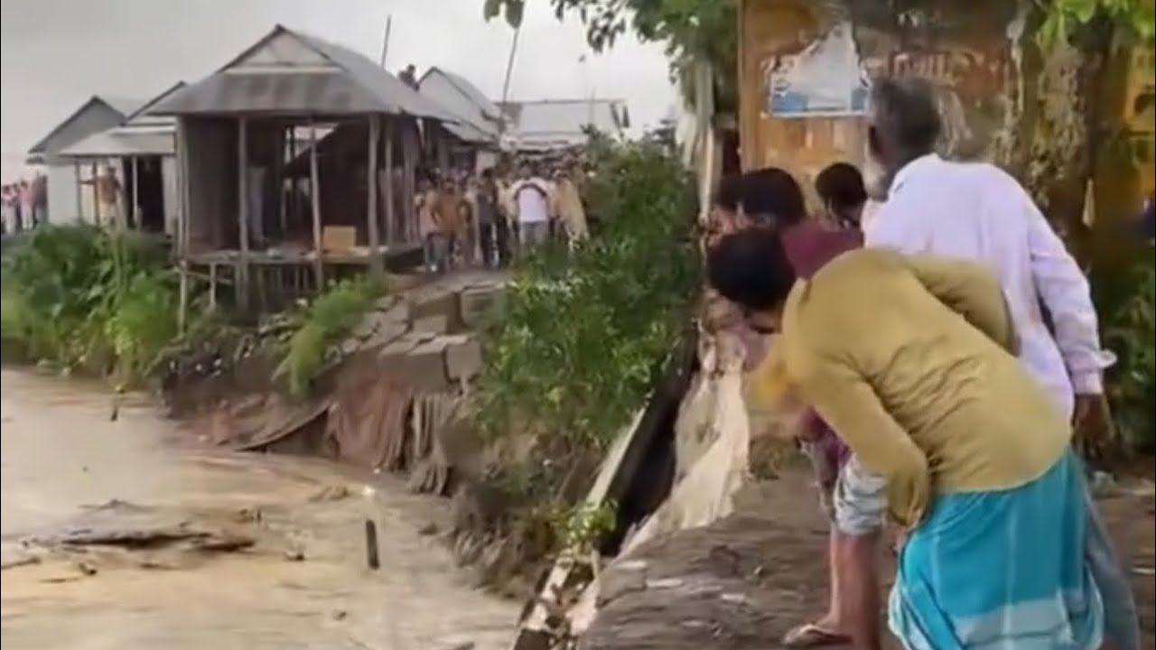 🌊 পদ্মার ক্রোধ থেমে নেই, গ্রাস করে নিচ্ছে সবকিছু…😌😌