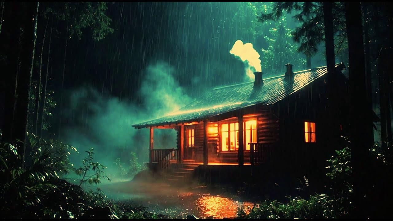 LIVE NOW 🌧️  Jungle Rain at Night |  Insomnia Relief 😴 |  Dark Screen for Sleep  | No Ads Break  🔥🌲