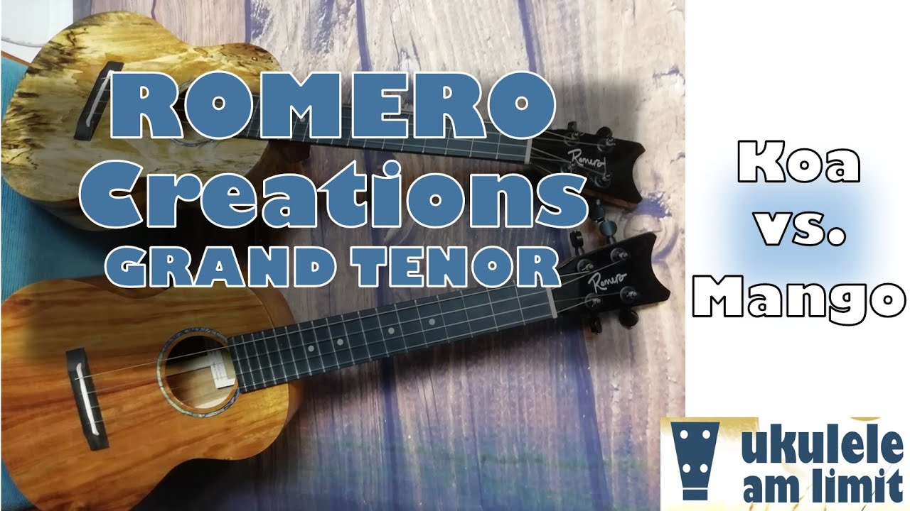 ROMERO CREATIONS - Grand Tenor Ukulele - KOA vs. MANGO (Blind-Test dt.)