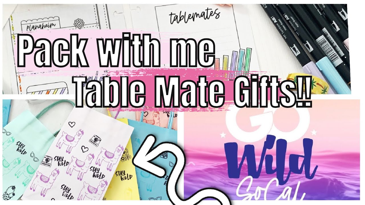 PACK WITH ME | GO WILD TABLE MATE GIFTS IDEAS! | PLANNER SWAP IDEAS