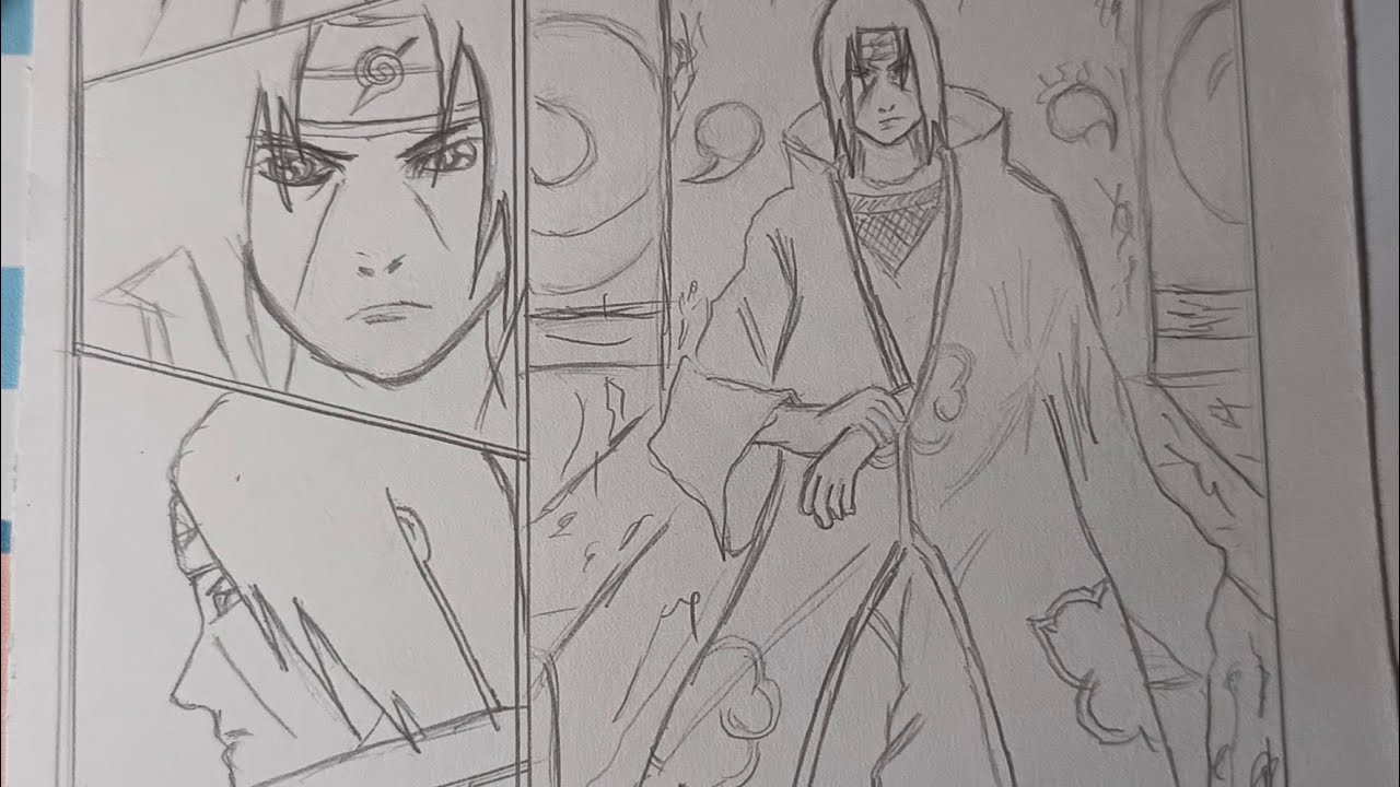 How to draw manga if you can't afford to buy | Itachi Uchiha