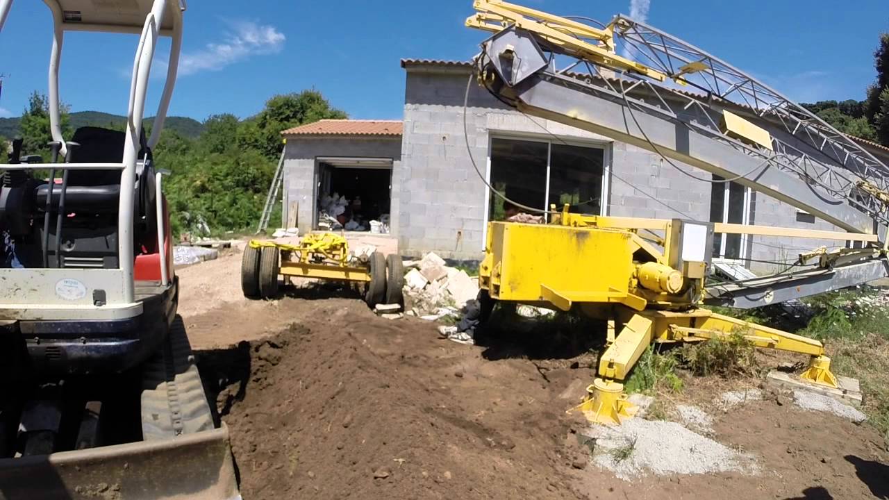 démontage d'une grue Potain