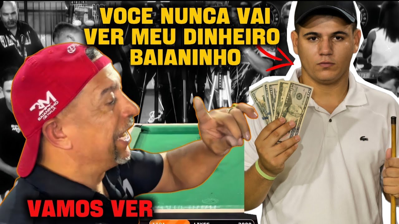 Baianinho foi desafiado pelo melhor jogador de diadema 🤯🎱🔥