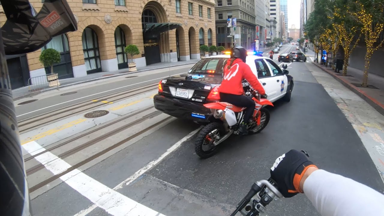 Cop Car Hits Girl on Dirtbike!!!