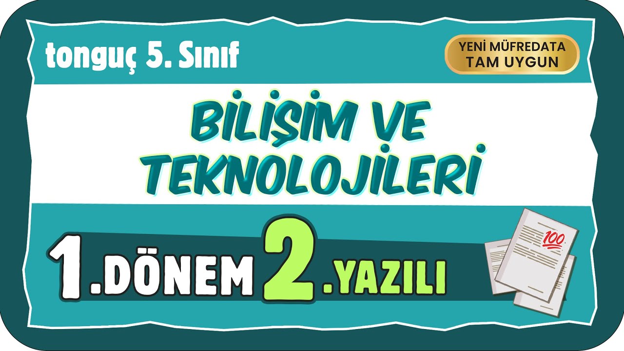 5. Sınıf Bilişim Teknolojileri ve Yazılım 1. Dönem 2. Yazılıya Hazırlık 📑 #5BIL1D2Y #2026