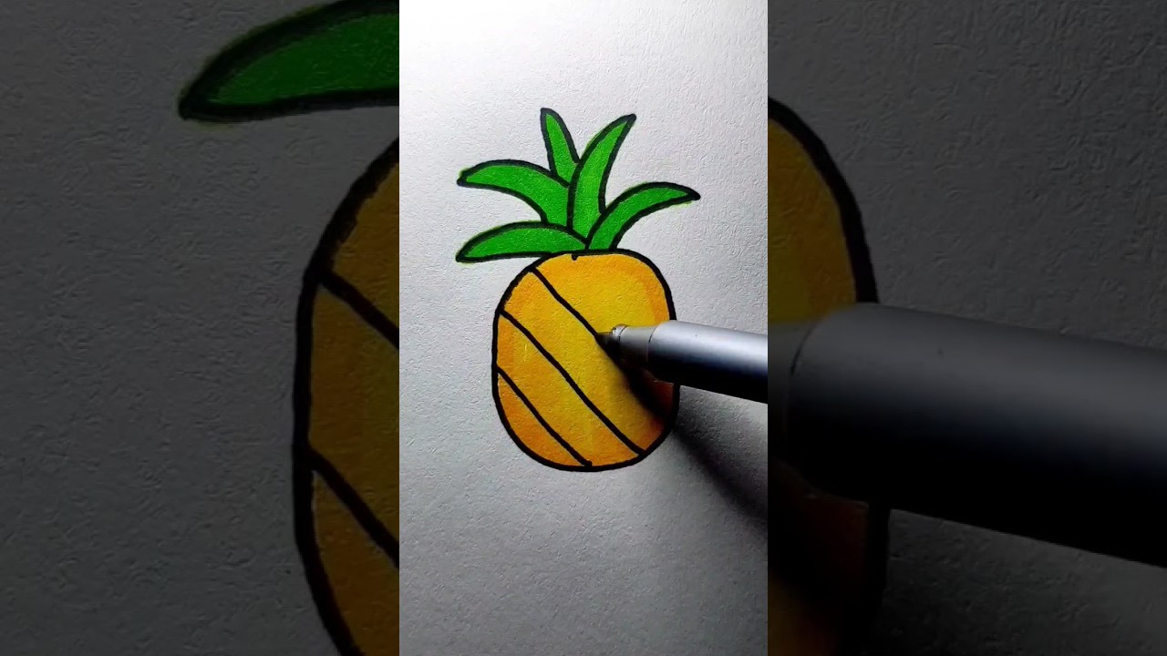 easy pineapple drawing #drawing #viral #shorts