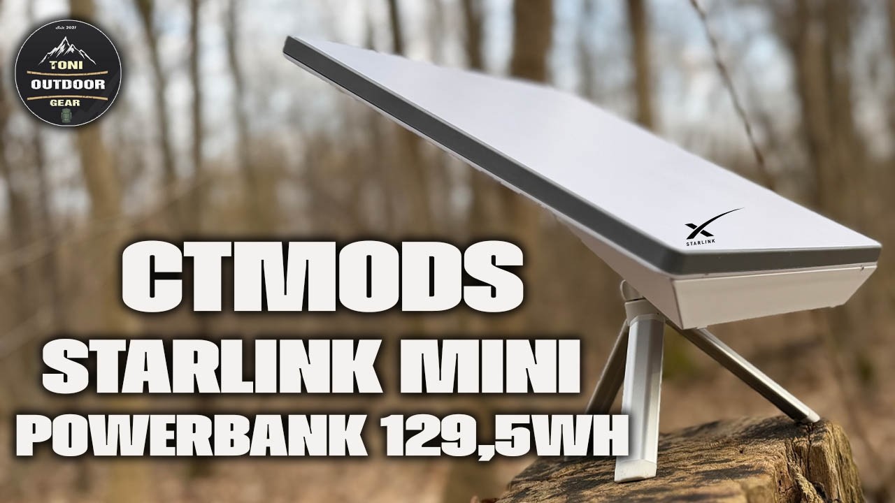 Powerbank für Starlink Mini 129,5Wh mit Stativ CTMODS #starlink #ctmods #powerbank