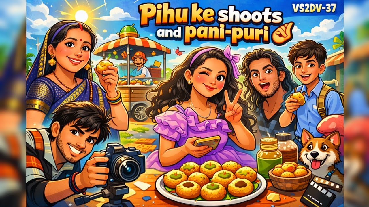 Pihu ke Shoots & Pani-Puri Masti 🤌 | Full Fun Day Vlog | VS2DV-37