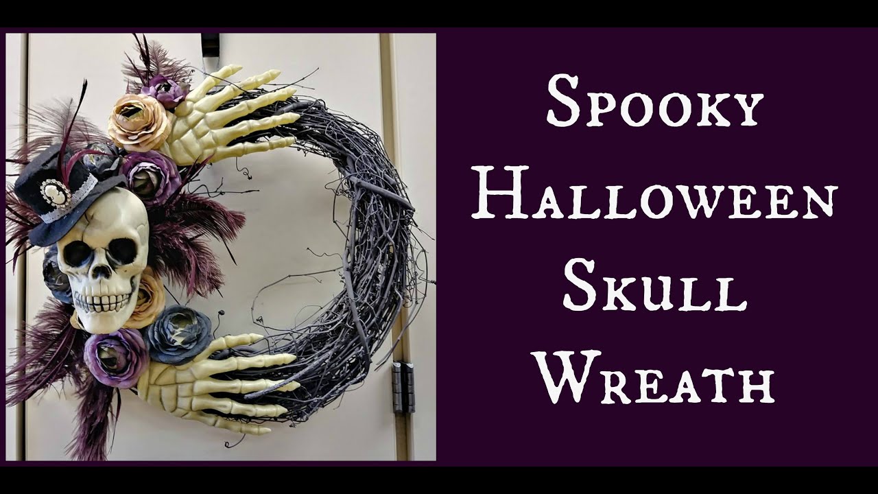 Spooky Halloween Skull Wreath