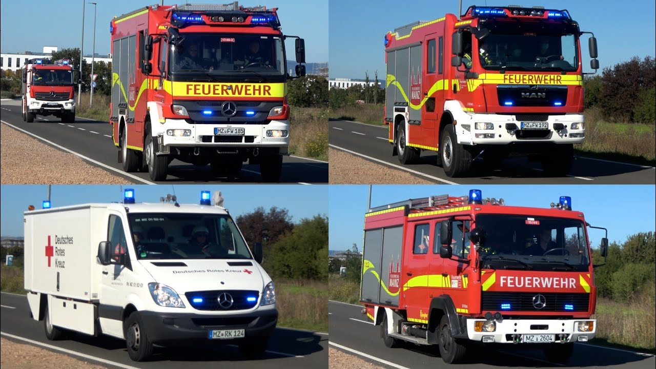 [Brand im Stadion] Einsatzfahrten zur Großübung der Mainzer Jugendfeuerwehren