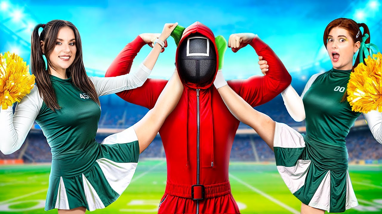 المشجعات فى سكويد جيم ! بابا مدير سكويد جيم !