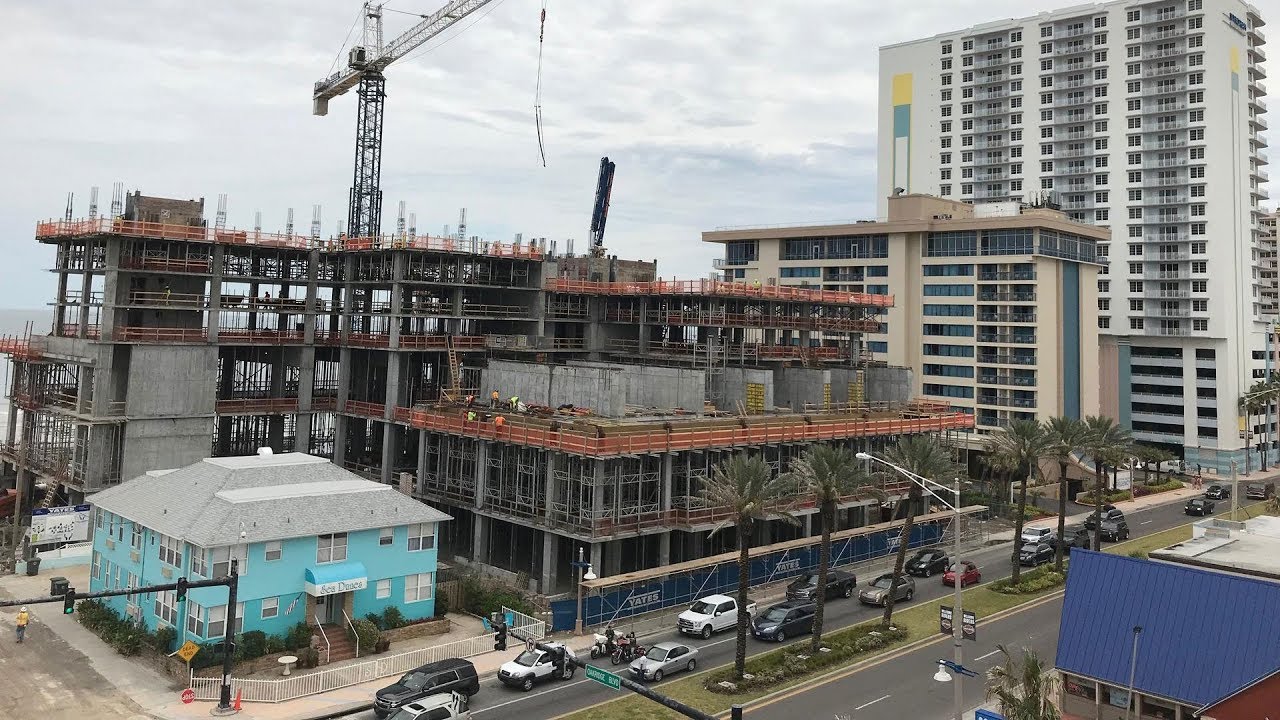 Why did a $192M Daytona Beach hotel project suddenly stop?