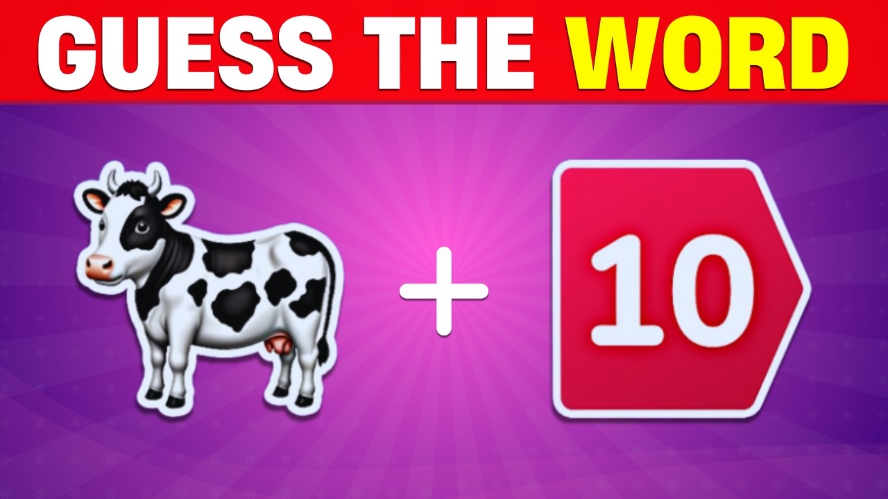 Guess the Word by Emoji! Play Along & Test Your Brain 🧠🎯Only Geniuses Get 10/10 🏆From Easy To Hard 🦜