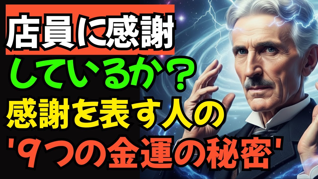 【二コラ・テスラ】なぜ店員に「ありがとう」と言う人は裕福になるのか？ 感謝する人だけが知っている9つの金運の秘密