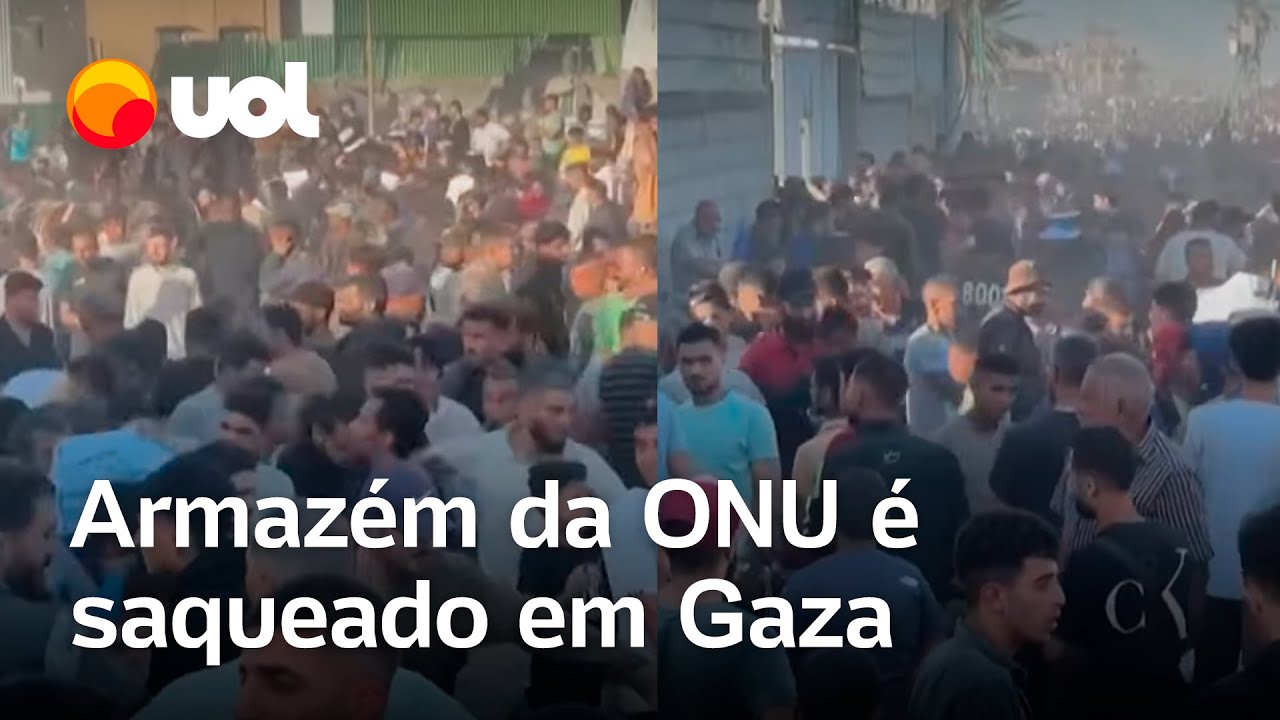 Armazém da ONU em Gaza é saqueado por milhares de palestinos