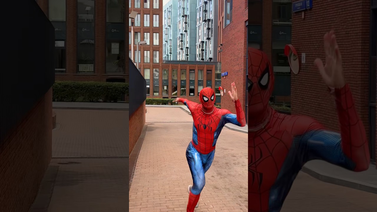 Where is Spiderman running?😂#shorts