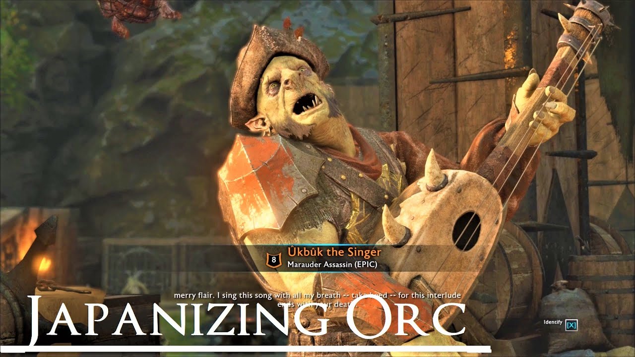 Shadow of War: Middle Earth™ Unique Orc Encounter & Quotes #1 This Singing Japanese Bard!