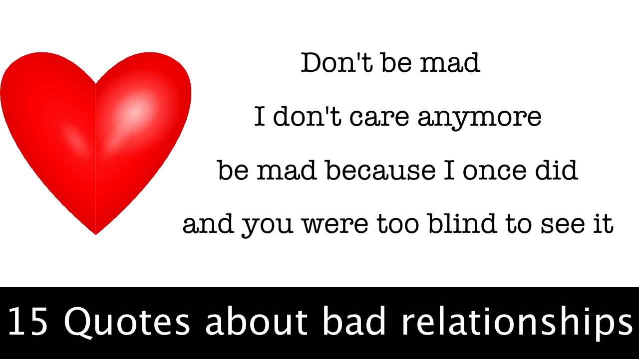 15 Quotes about bad relationships
