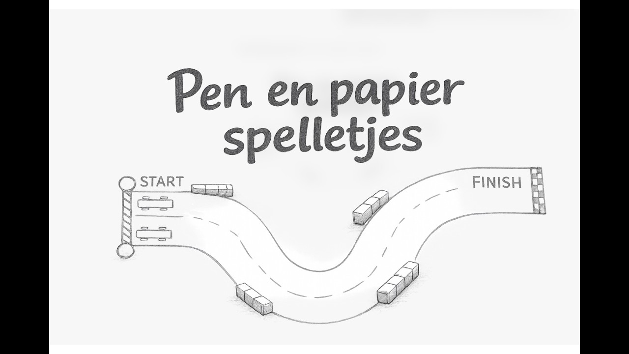 Potloodspel op papier voor kinderen zo speel je een race met stift