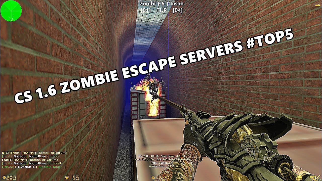 Counter-Strike 1.6 TOP 5 Zombie Escape Servers 2021