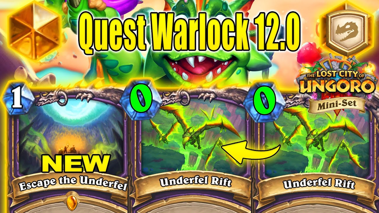 71% Winrate Double Quest Warlock 12.0 Deck After Mini-Set At The Lost City of Un'Goro | Hearthstone