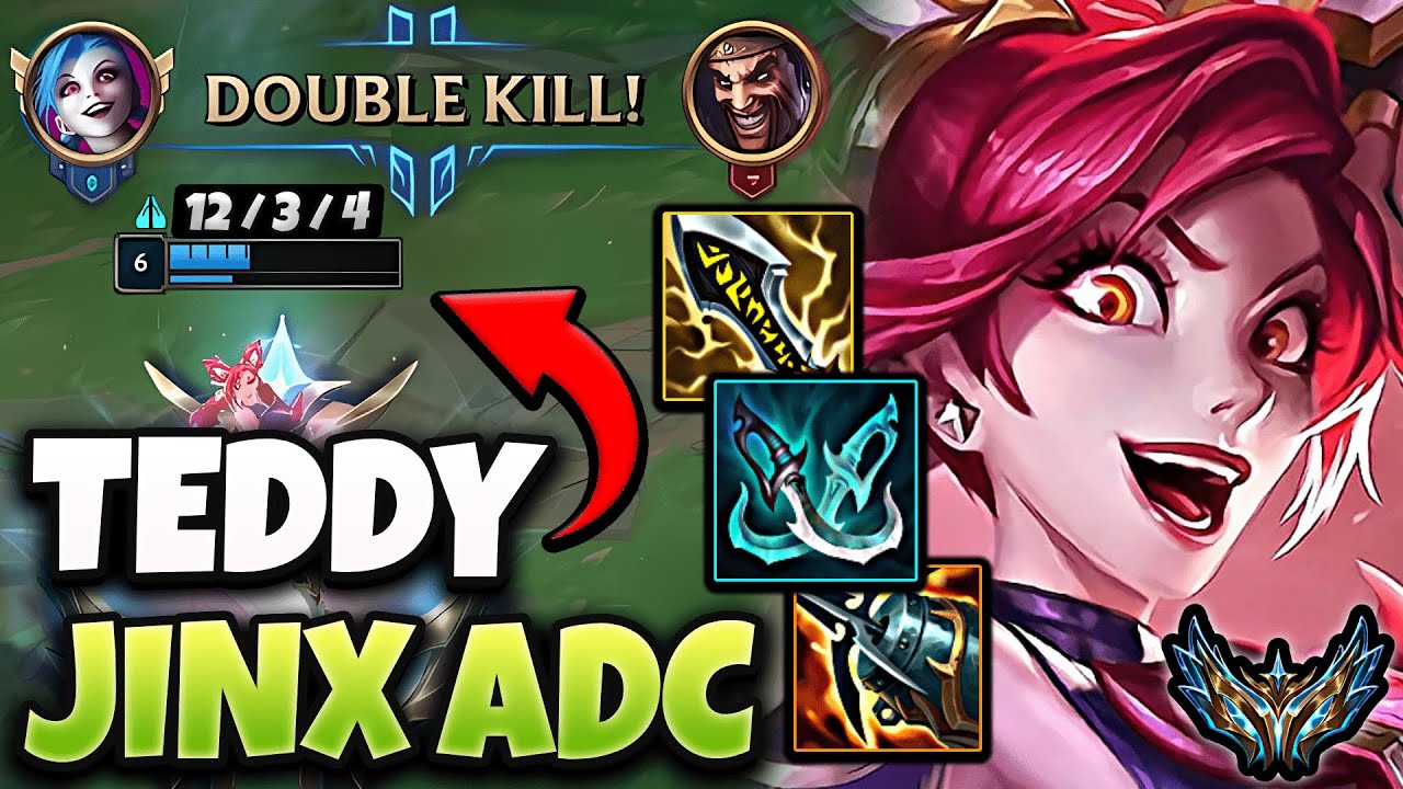 Jinx vs Draven ADC [ Teddy ] Korea Challenger Patch 14.2 ✅