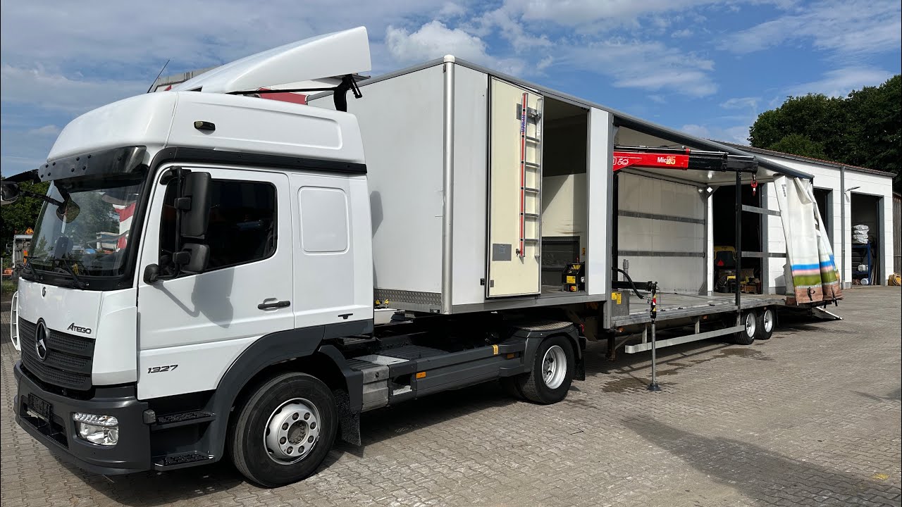 Mercedes-Benz 1327 Atego Renntransporter Spezialtransporter Sattelauflieger