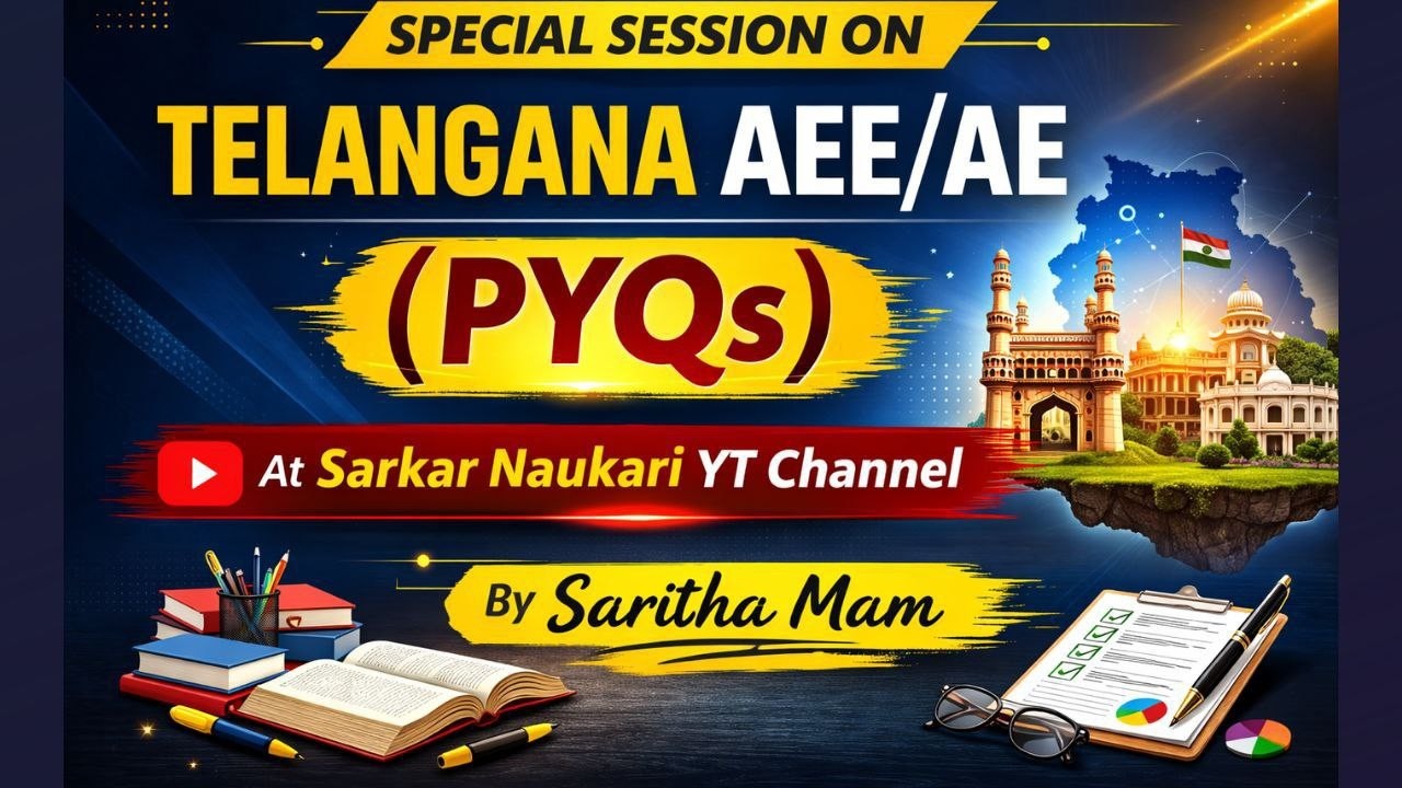 🎯TELANGANA AE & AEE EXAM SPECIAL || GENERAL SCIENCE PYQS SESSION-2 || BY SARITHA MAM🎯
