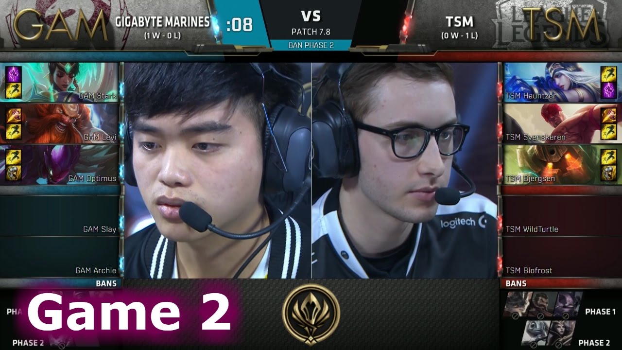 TSM vs Gigabyte Marines | Game 2 LoL MSI 2017 Play-In | TSM vs GAM G2 MSI 2017