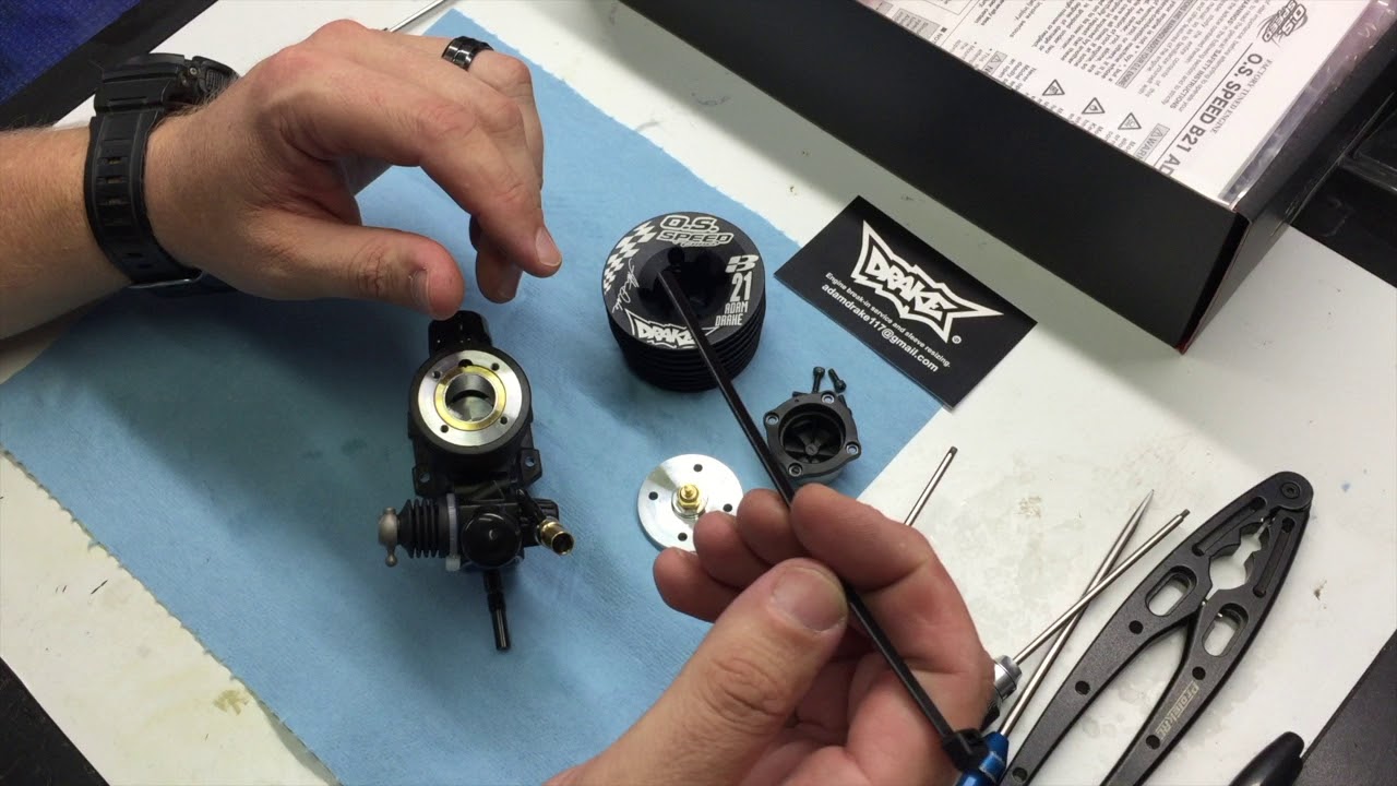 Adam Drake from Mugen Seiki Racing shows how to remove a piston and sleeve.