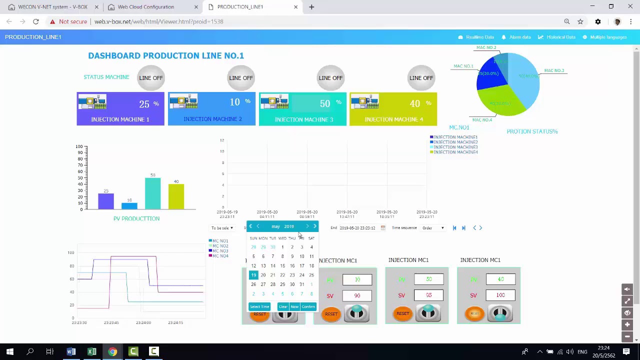 Thailand Smart Factory Demo and Web appication iiot