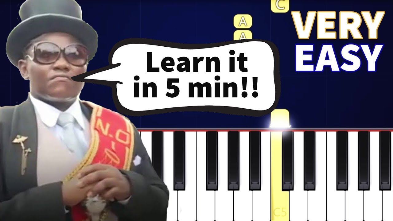 Coffin Dance - Meme VERY EASY Piano tutorial (Synthesia)