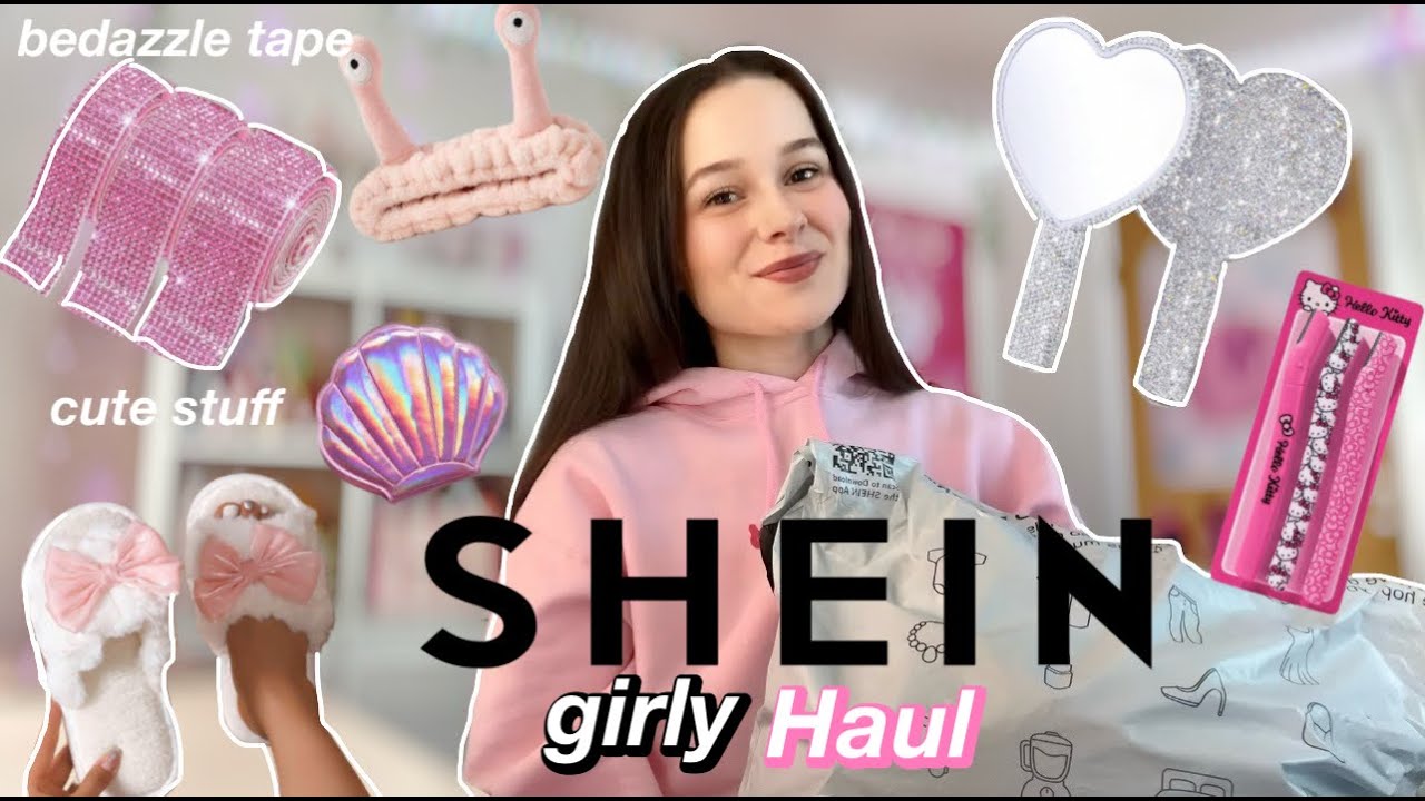 SHEIN haul | GIRLY accessories, Slime and bedazzled stuff...