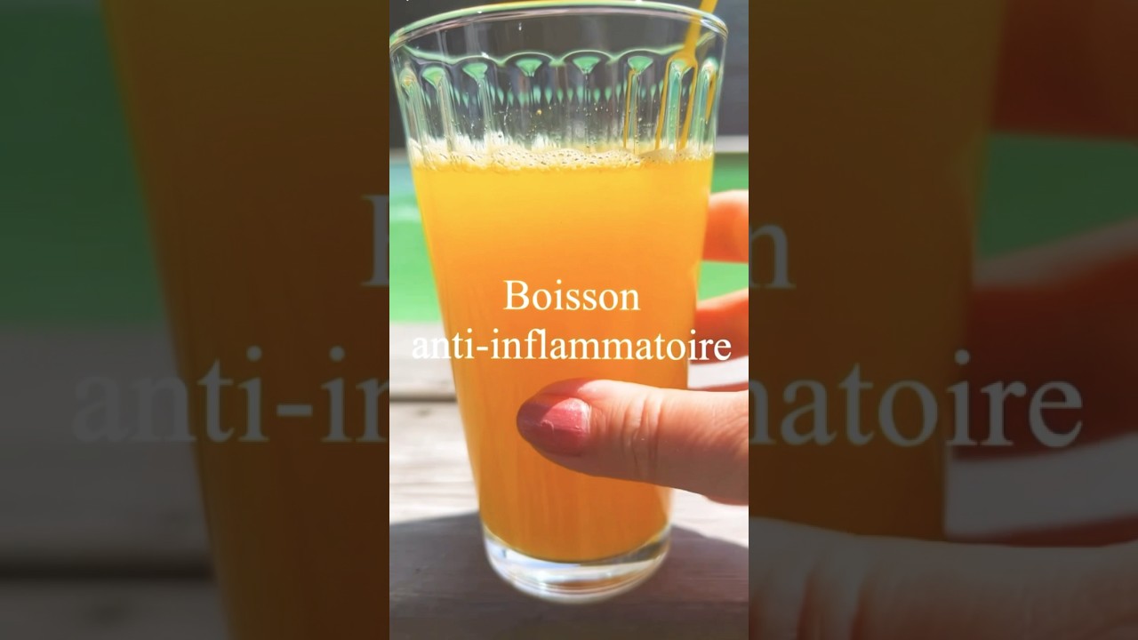 Boisson anti-inflammatoire puissante 🧡 Jus d&eacute;tox 🥤 Gingembre 🫚 citron 🍋 curcuma