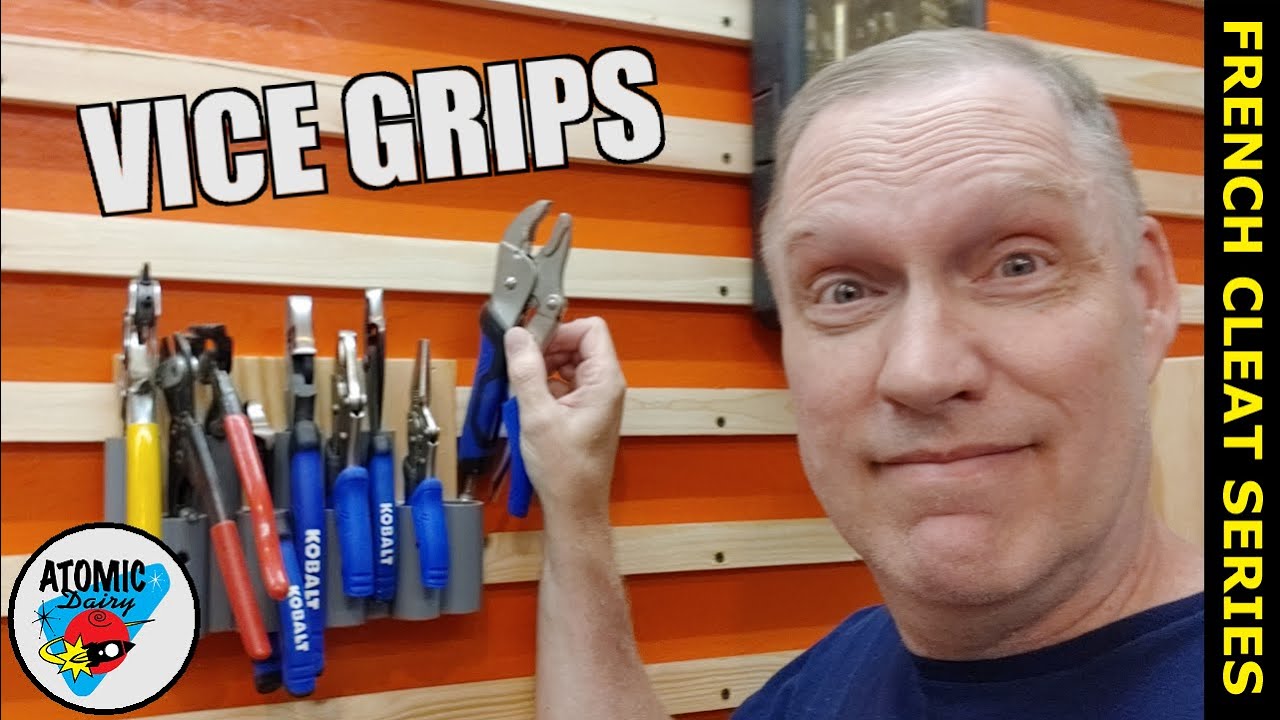 French Cleat Vice Grip Rack - PVC Holds Big Wrenches