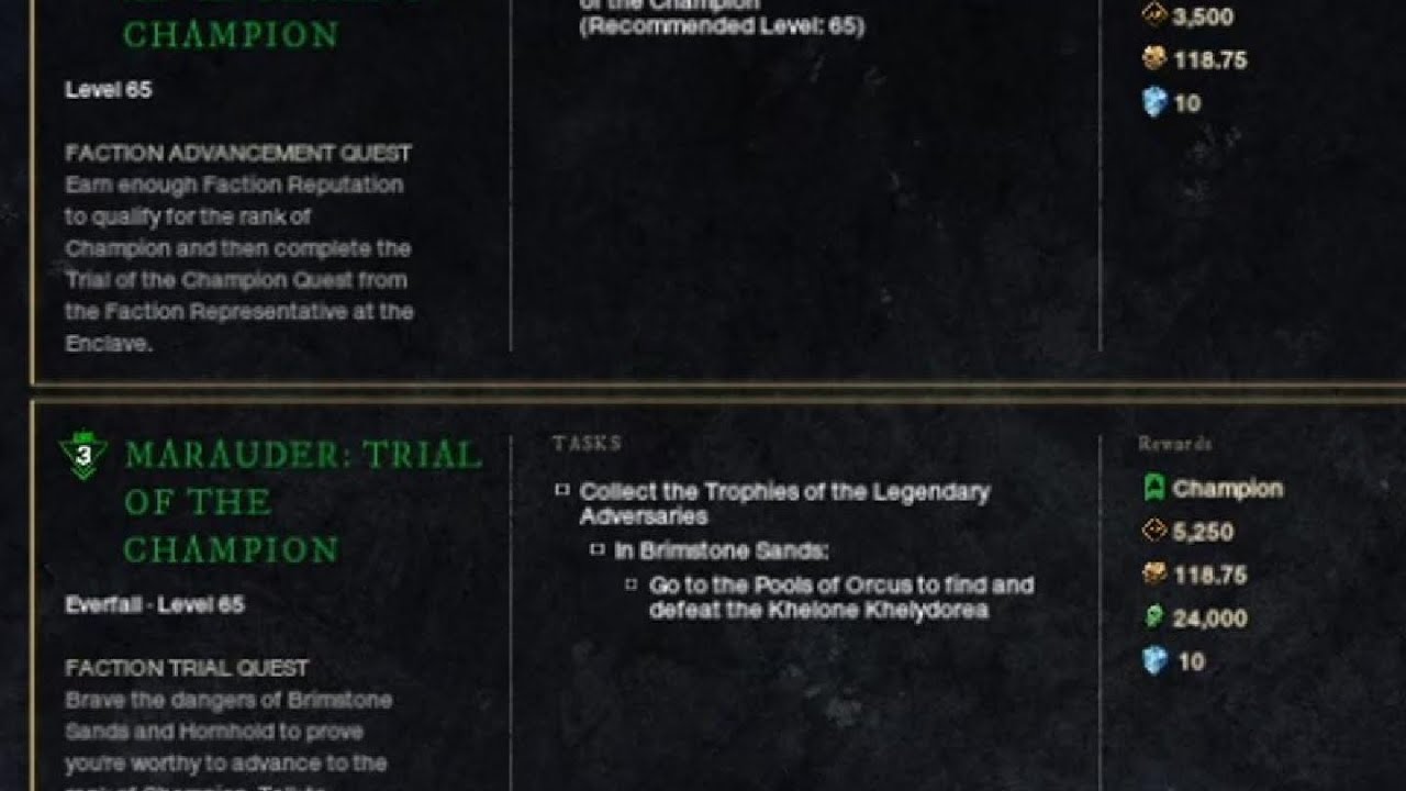Marauder Trial of The Champion | New World