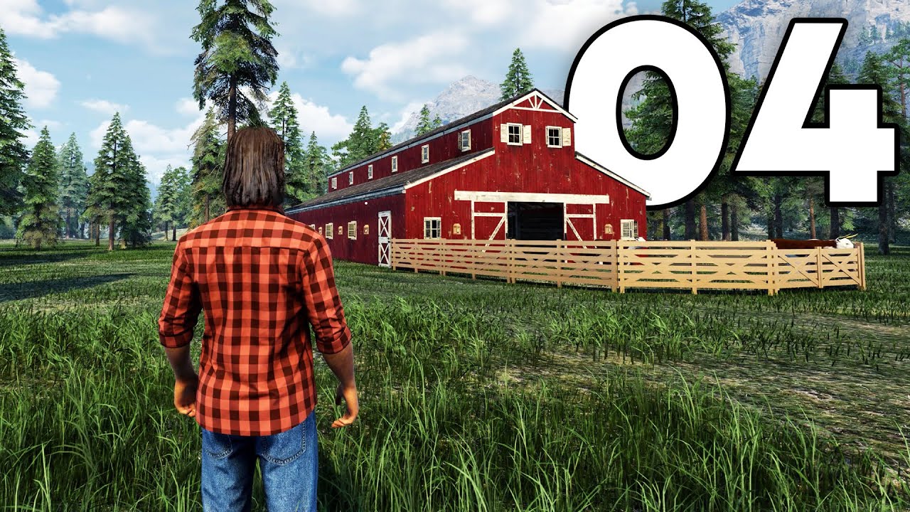 I Built a Massive Barn with My Own Two Hands - Ranch Simulator 1.0 - Part 4