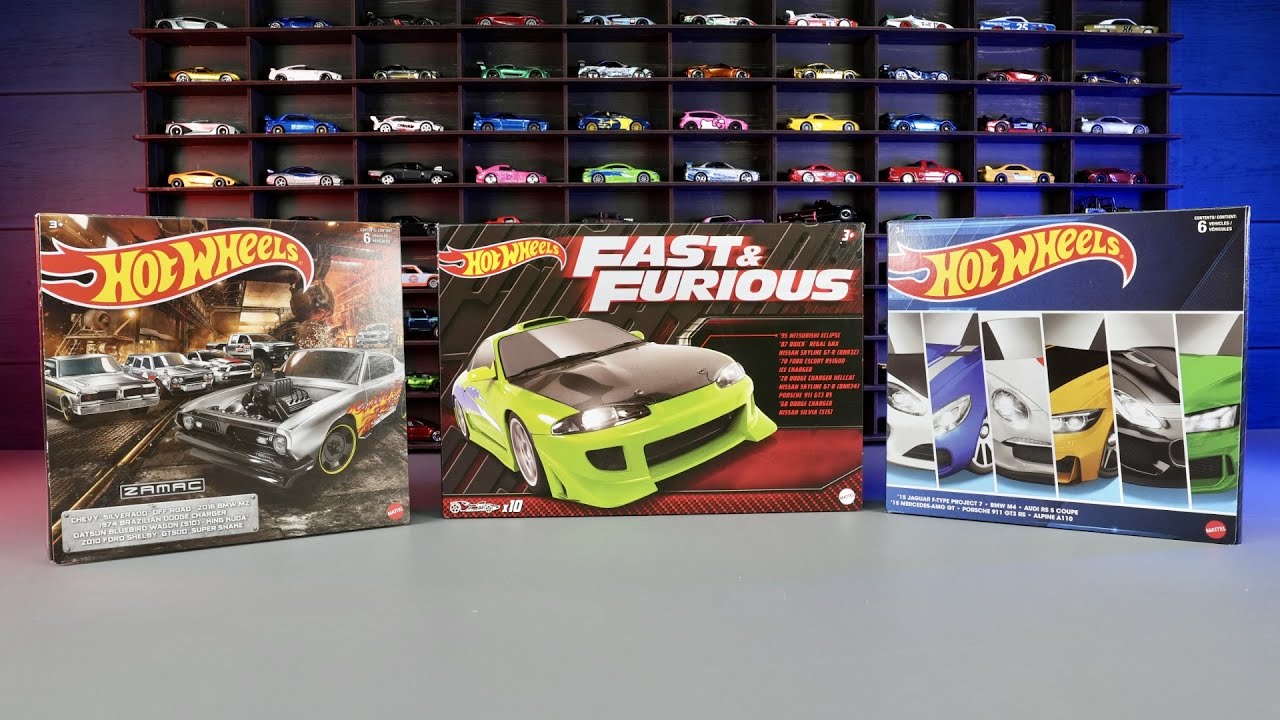 Unboxing 3 Hot Wheels Sets - Fast & Furious, Zamac, Euro Sports Cars