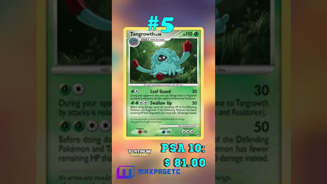 Top 5 Tangrowth  Pok&eacute;mon Cards #tcg#pok&eacute;mon#Tangrowth